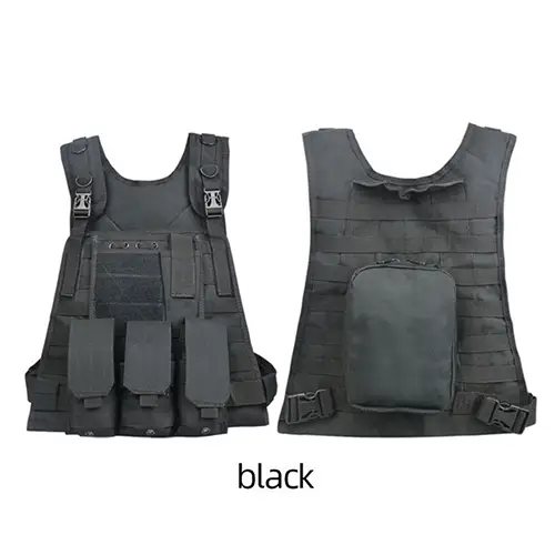 Tactical MOLLE Vest – Adjustable Military-Style Plate Carrier with Pouches